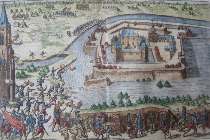 Nederland, Breda; Aitzinger / Hogenberg - Wie Westerloo in Brabant (...) - 1596