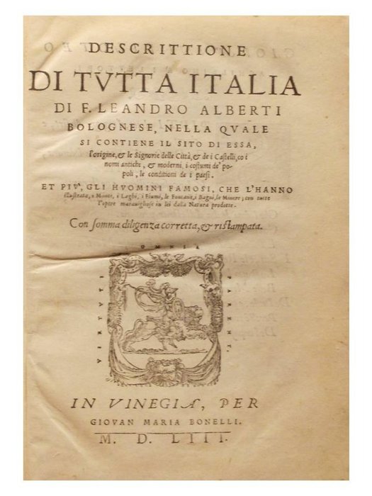 Leandro Alberti - Descrittione di tutta Italia - 1553