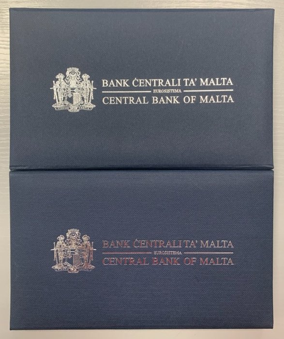 Malta. Coffrets BU 2012 & 2015 incluant les rares 2  commémoratives AVEC poinçon du graveur !