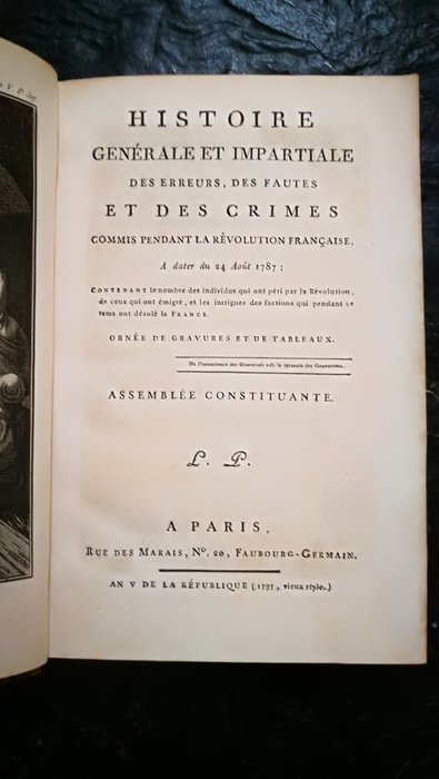 Louis-Marie Prudhome - Histoire Générale des crimes commis pendant la Révolution Française - 1797