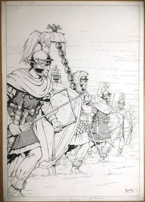 Delaby, Philippe - Full page original illustration - Murena Theme - Page volante - (1987)