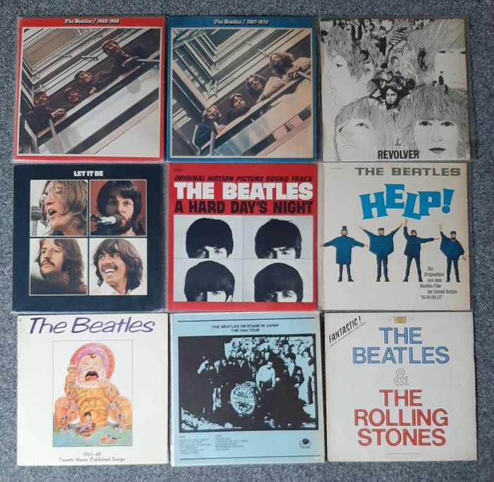 Beatles - Great collection of 9 Beatles LP albums - 2xLP Album (double album), LP's - 1964/1977