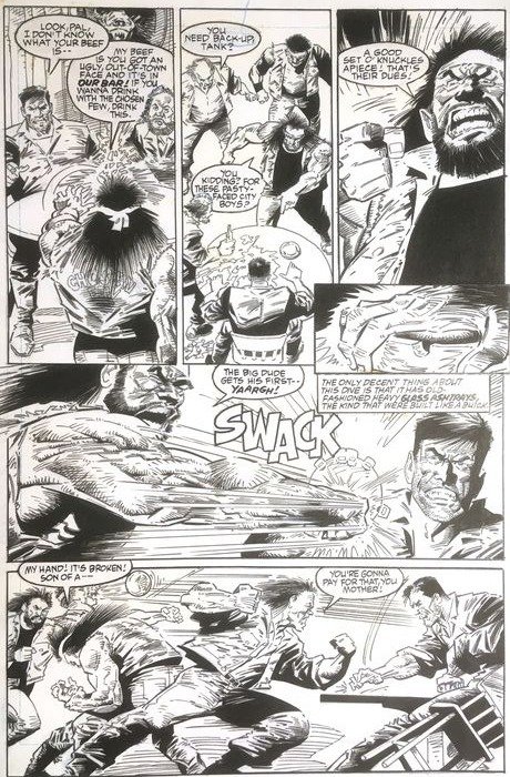 The Punisher #77 - Original page (p.7) by Val Mayerik - (1993)