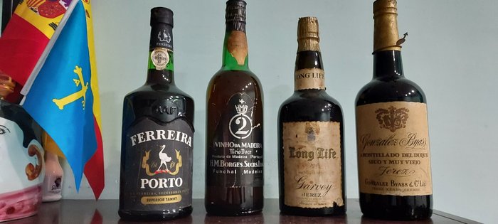 Ferreira Tawny, H.M. Borges 2 meio doce, Long Life Garvey & Amontillado del Duque - Jerez, Madeira, Oporto - 4 Bottles (0.75L)