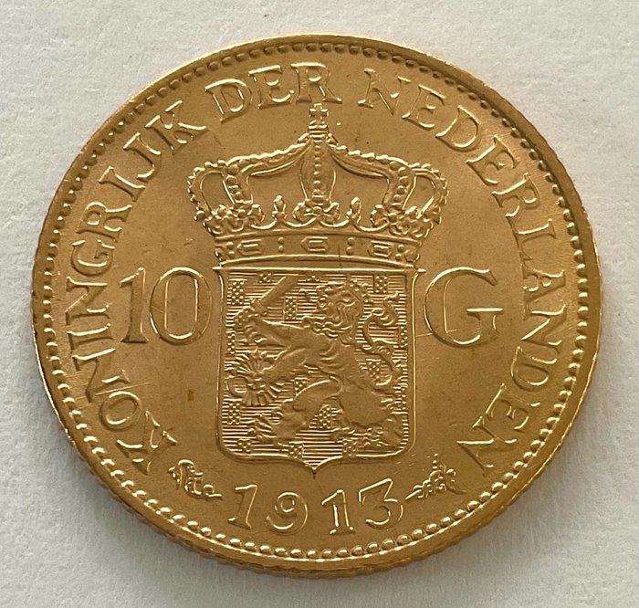 Nederland. 10 Gulden 1913 - Wilhelmina