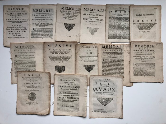Graaf d’Avaux - Verzameling pamfletten - 1684