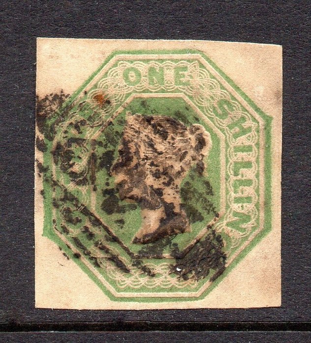 Groot-Brittannië - QV 1/- Pale Green Embossed Issue Fine Used - SG54