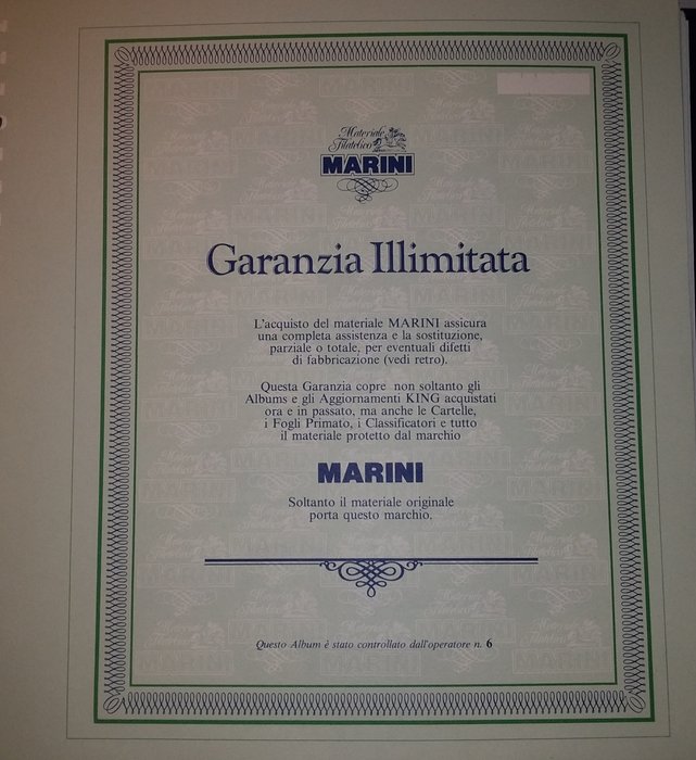Italian Republic, San Marino, Vatican City 1965/1984 - Collection of the period on Marini sheets