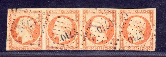 France 1853/1861 - Set of 17 Values 1c - 80c , - Stanley Gibbons  SG42 - 77