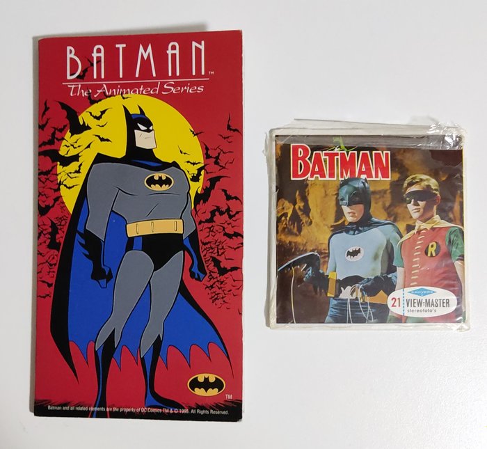 Batman - Classic TV - Lot of 2 - Vintage 1966 TV Show Viewmaster Reels & 1995 Animated Series Konica Phonecard Set