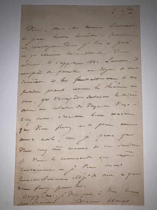 Victor Hugo - Lettre autographe signée - 1836