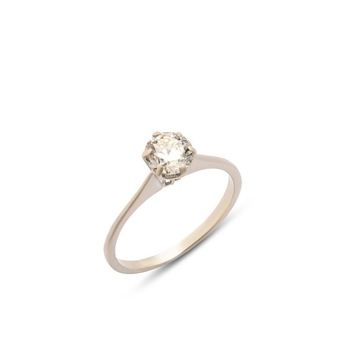 Preview of the first image of 18 kt. Gold, White gold - Ring - 0.78 ct Diamond.