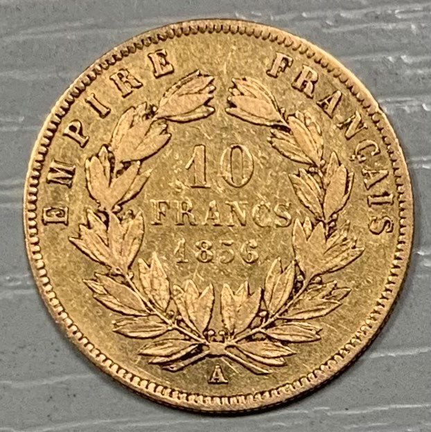 France. Napoléon III (1852-1870). 10 Francs 1856-A, Paris