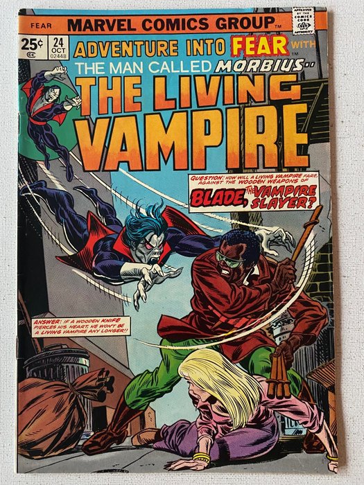 Adventure Into Fear: Featuring Morbius: The Living Vampire Key Issue 24 1st Meeting Of Blade And Morbius - High Grade Morbius Comics, Soon In His Own Movie - Broché - EO - (1974/1974)