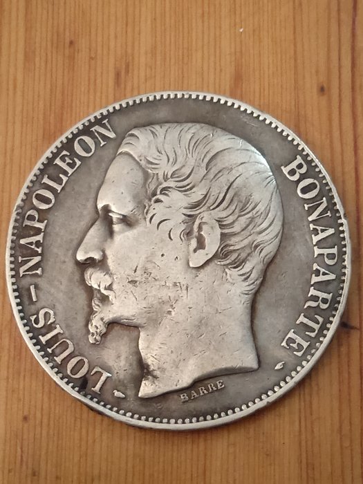France. Second Republic (1848-1852). 5 Francs 1852-A Louis-Napoléon Bonaparte