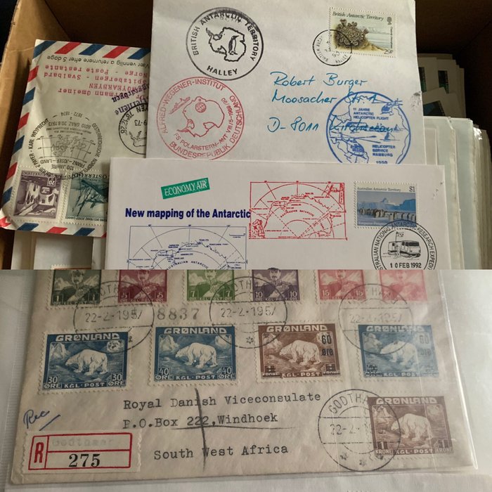 Arctisch en Antarctica - Approx. 400 documents with a lot from the GDR, Russia, Australia, including Bryd document USA 1935