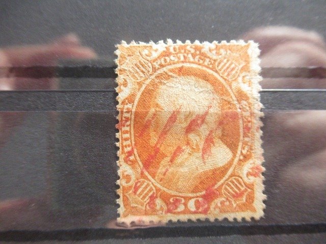 Verenigde Staten van Amerika 1857/1860 - 30 centimes, yellow-orange - Yvert n°16