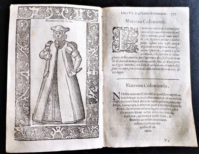 Cesare Vecellio - Six sheets from "Habiti e vestiti di tutto il Mondo  "Germania" Germany - 1590