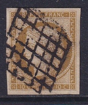 France 1850 - Bistre-verdâtre - Yvert: 1b