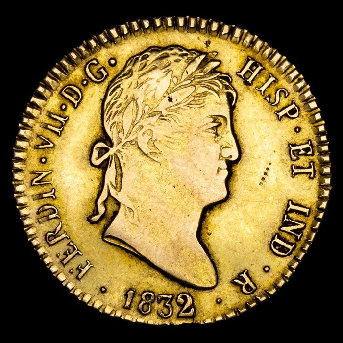 Spanien. Fernando VII (1813-1833). 2 Escudos 1832 - A·J. - Madrid.
