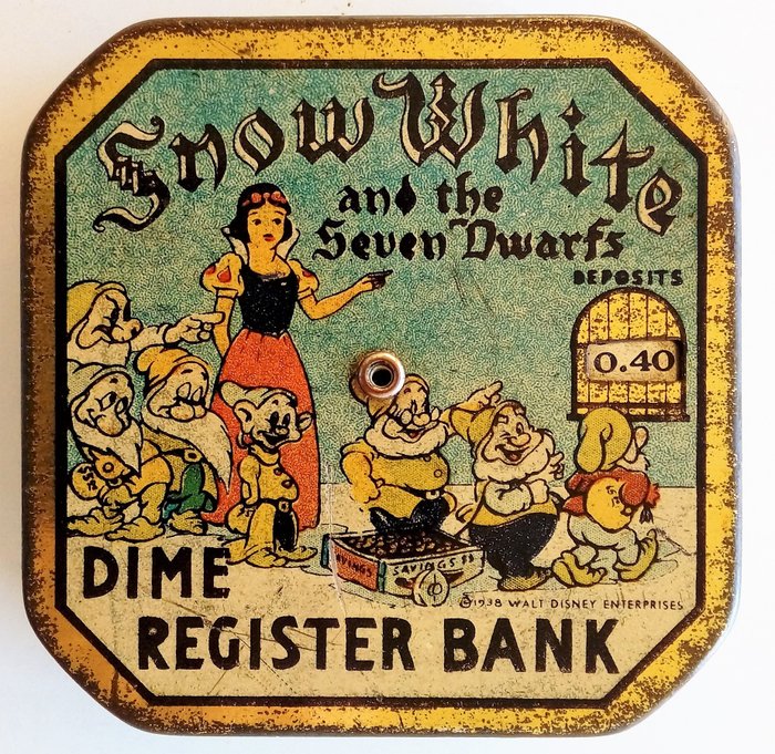 Snow White and the Seven Dwarfs - Dime Register Bank