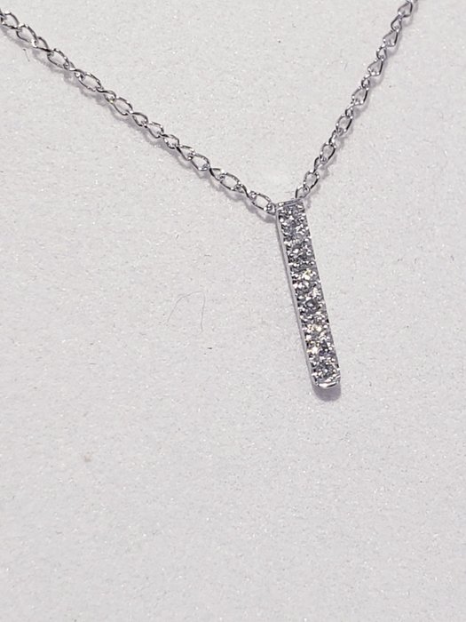 Image 3 of No Reserve Price - 18 kt. White gold - Necklace with pendant Diamond - Diamonds