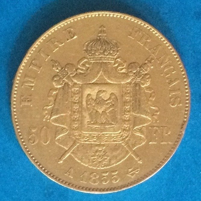 France. Napoléon III (1852-1870). 50 Francs 1855-A, Paris