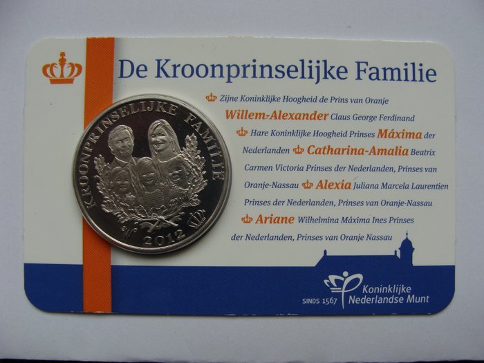 Nederland. Penning 2012 'De Kroonprinselijke Familie' in coincard