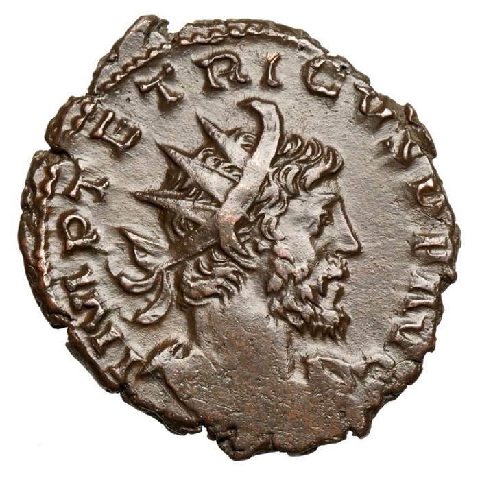 Roman Empire. Tetricus I (AD 271-274). Æ Antoninianus,  Trier, LAETITIA