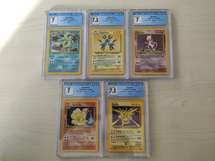 Wizards of The Coast - Pokémon - Graded Card Base Set graded cards - 1999