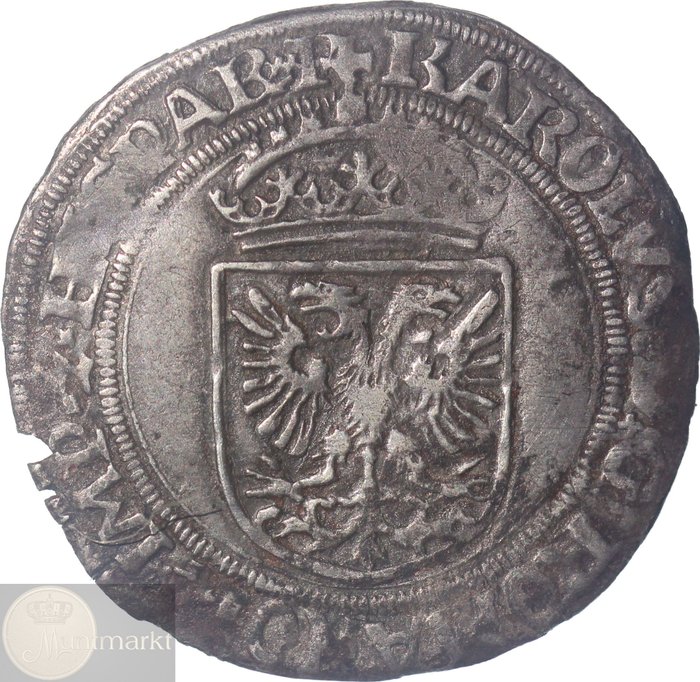 Burgundische Niederlande, Vlaanderen - Brugge. Karel V. Zilveren Reaal z.j. (1544–1546)