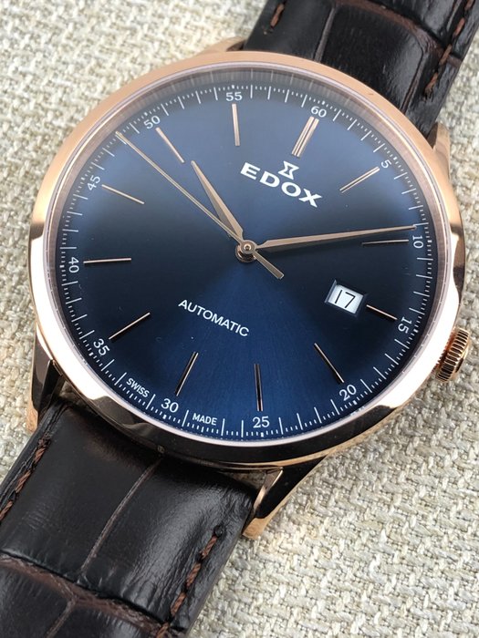 Preview of the first image of Edox - Les Vauberts Automatic - 80106 37RC BUIR - Men - 2011-present.