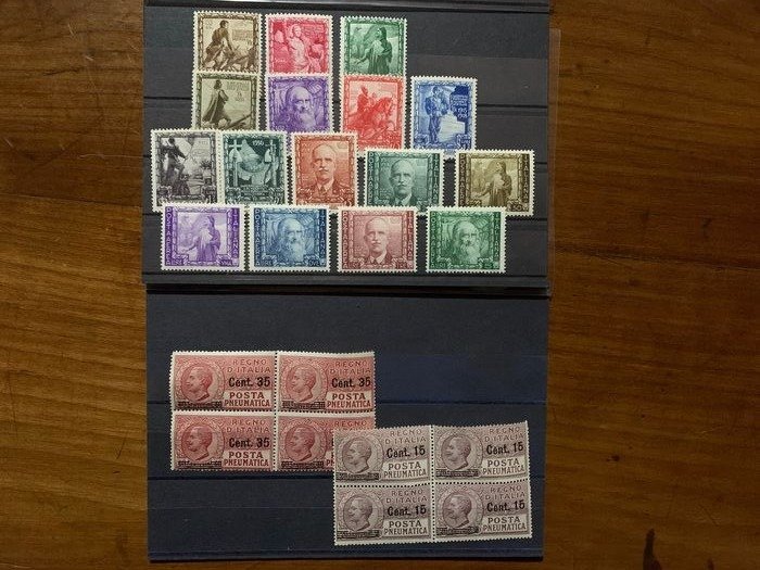 Italy Kingdom 1927/1938 - Proclamation of the Empire, complete set, regular mail and airmail + pneumatic post 1927