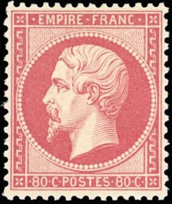 Frankreich - Empire perforated - 80 cents Pink - excellent centring and very fresh - superb - Behr certificate - Yvert 24