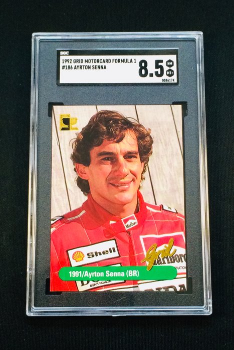 1992 Grid Formula 1 - Ayrton Senna #186 - SGC 8.5
