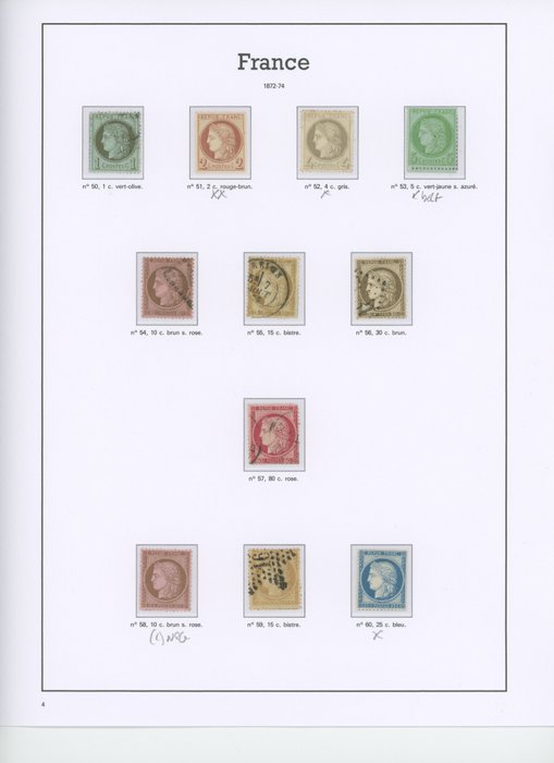 Frankreich 1872/1900 - Collection of classic Ceres and Sage stamps, blocks, vintage pair... Value over 7000. - Entre les n°50 à 106