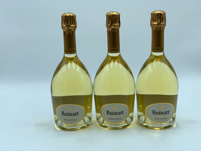 Ruinart, Brut - Champagne Blanc de Blancs - 3 Bottiglie (0,75 L)