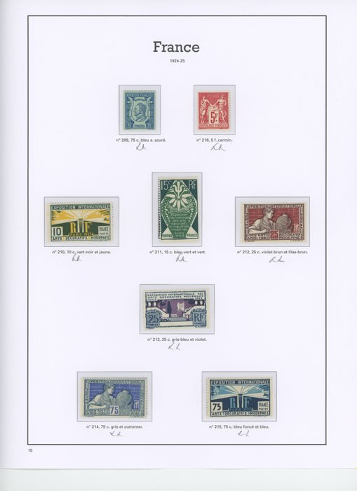 Frankreich 1924/1937 - A lovely semi-modern collection, 5 francs Paris, Strasbourg pair, Caisse d’Amortissement, Smiling - Entre les n°209 et 356