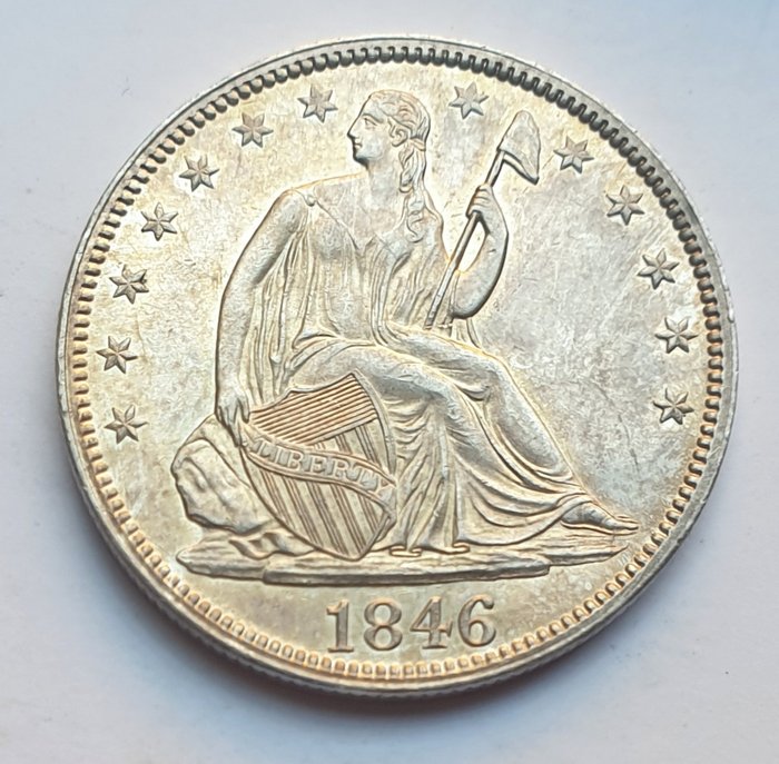 USA. Half Dollar 1846 - Medium Date (Regular Strike) - Philadelphia