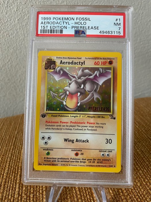 Pokémon - Graded Card Aerodactyl Prerelease PSA 7