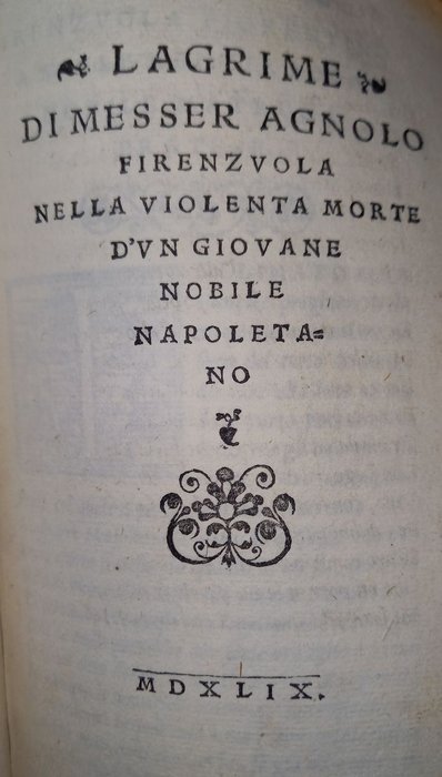 Firenzuola Agnolo - Rime - 1549