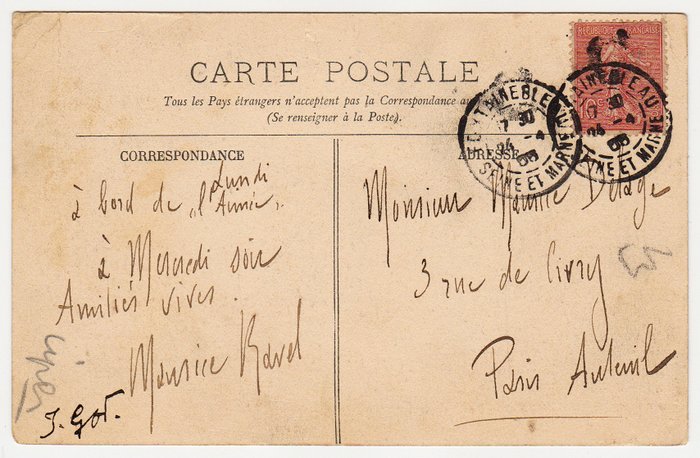 Maurice Ravel - Deux lettres autographes signées [à Maurice Delage] - 1905