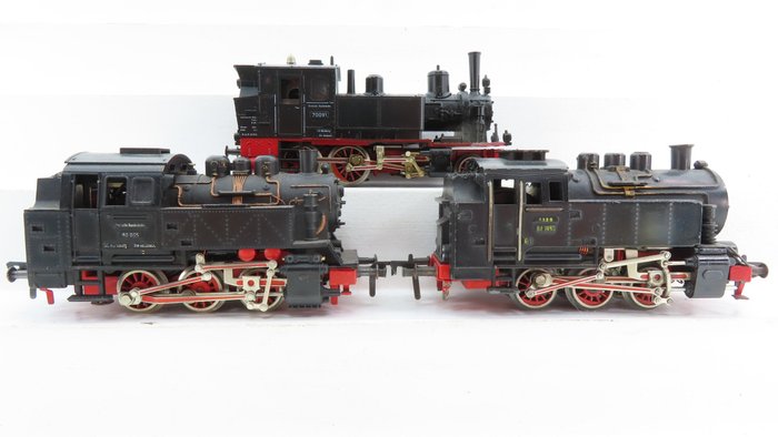 Fleischmann H0 - 1316/1320/1321 - Wagon tender - 3 locomotives à vapeur - DB