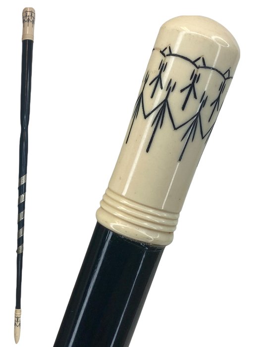 Dirigeerstok / baton - Hout, Plastic - Circa 1920