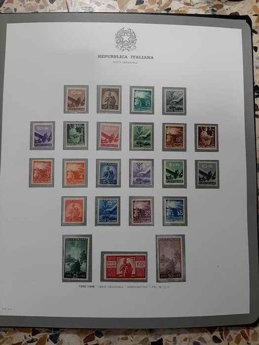 République italienne 1945/1964 - Advanced collection of the period in GBE sheets