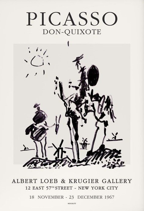 Pablo Picasso, (after) - Exhibition poster Don-Quijote - 1985