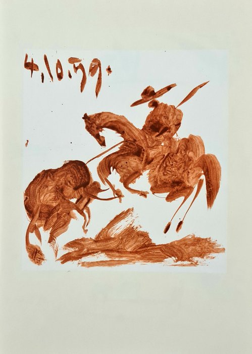 Pablo Picasso (1881-1973), after - Suerte de Picador. Toros y toreros. 1° Edición 1961