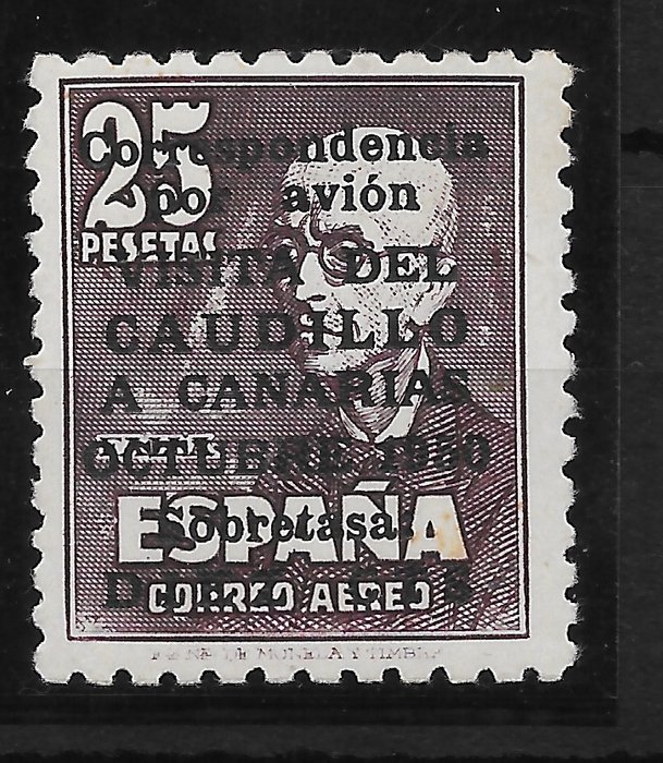 Spain 1950 - ‘Caudillo’ without number. Well centred. Graus certificate. - edifil 1083