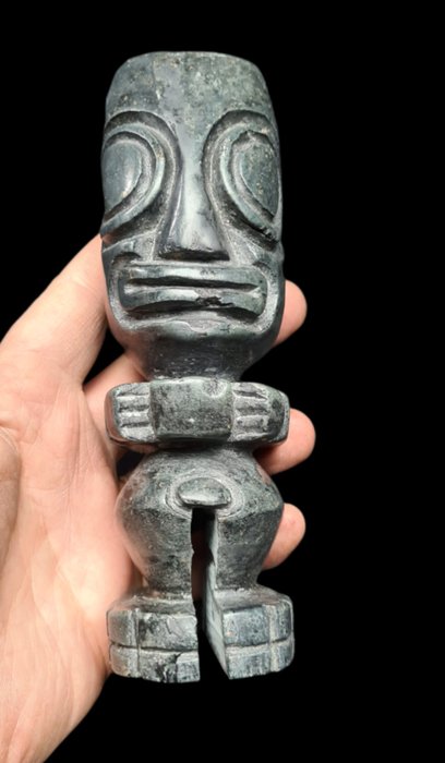 Statue(s) (1) - Serpentine Stone - Tiki - Marquesas Islands 