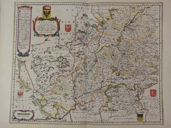 Polen, Tsjechië, Silesian Voivodeship; W.J. & J. Blaeu - Silesia Inferior - 1721-1750